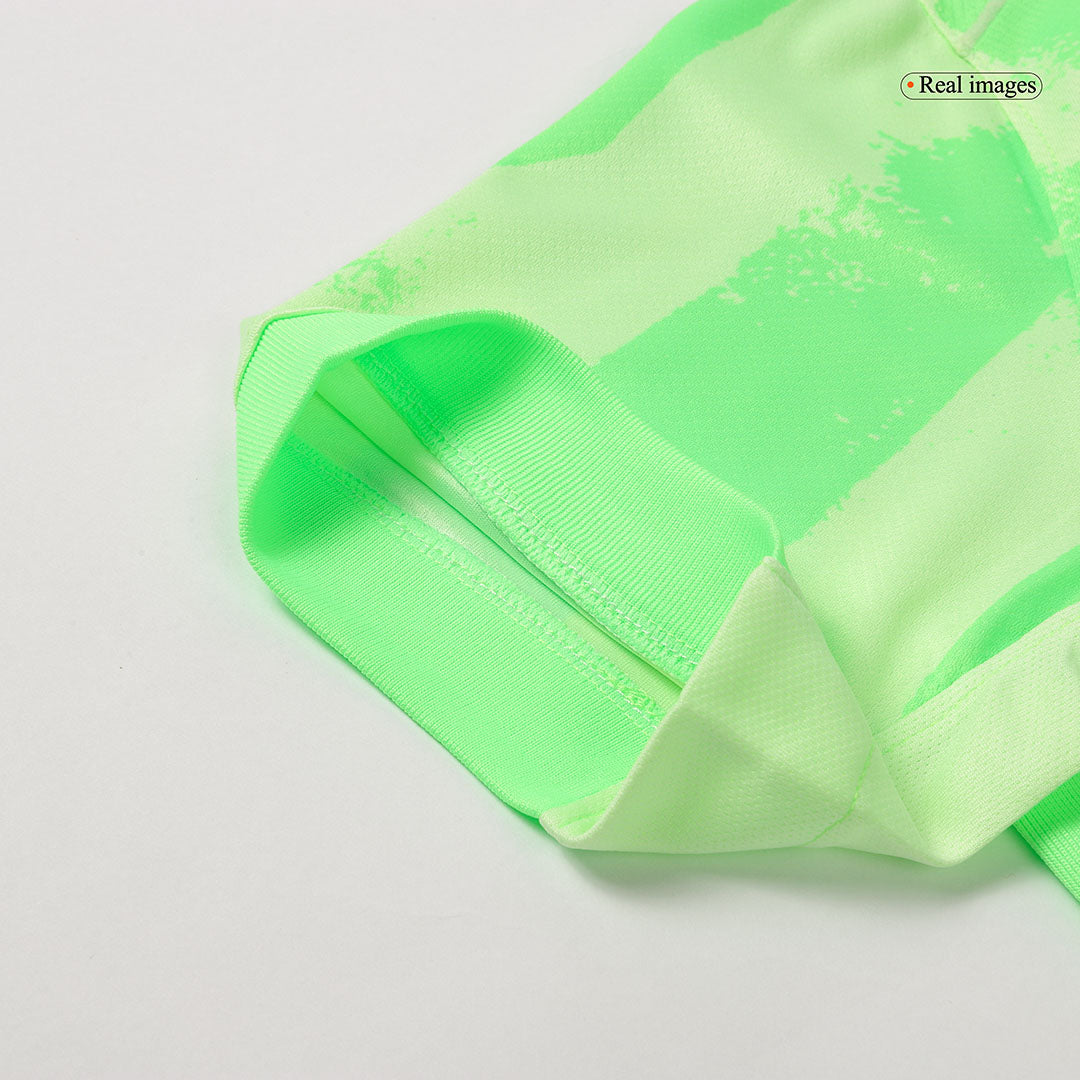 Barcelona Third Away Soccer Jersey 2024/25 Green - UCL (Spotify Logo Without Text)