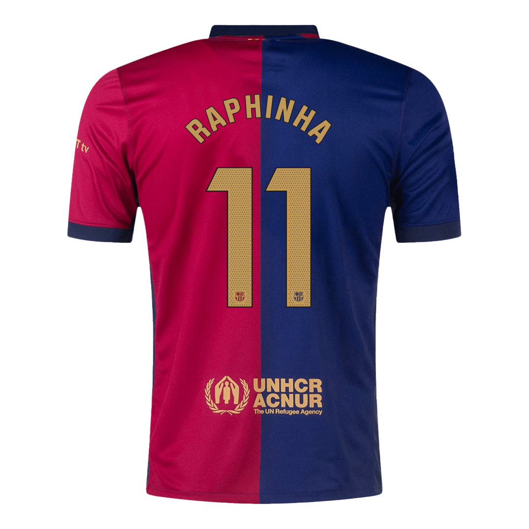 Barcelona Jersey RAPHINHA #11 Soccer Jersey Home 2024/25