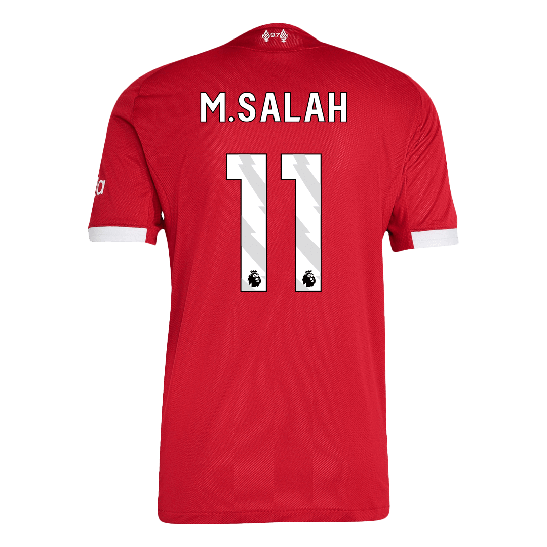 M.SALAH #11 Liverpool Home Authentic Soccer Jersey 2025/26