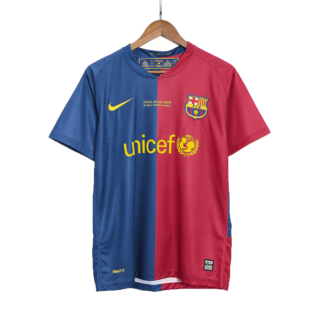 Retro Jersey ETO'O #9 Barcelona Retro Jersey Home Soccer Shirt 2008/09 UCL Final