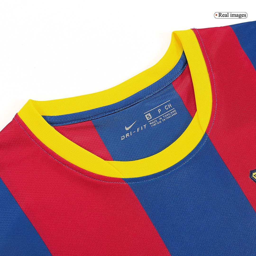 Retro Jersey DAVID VILLA #7 Barcelona Retro Jersey Home Soccer Shirt 2010/11