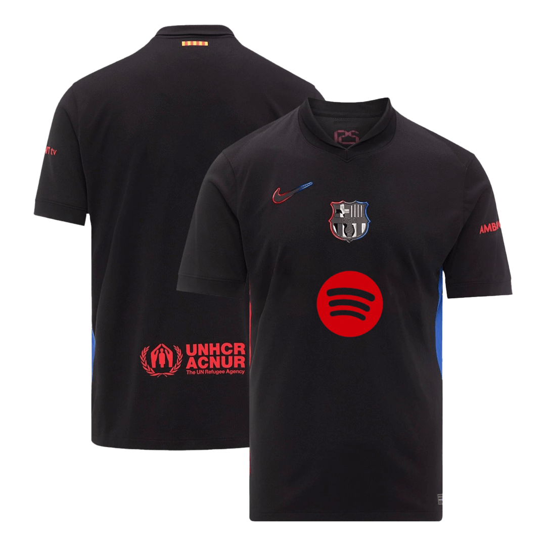Gift-Barcelona Away Soccer Jersey 2024/25- Spotify Logo Without Text