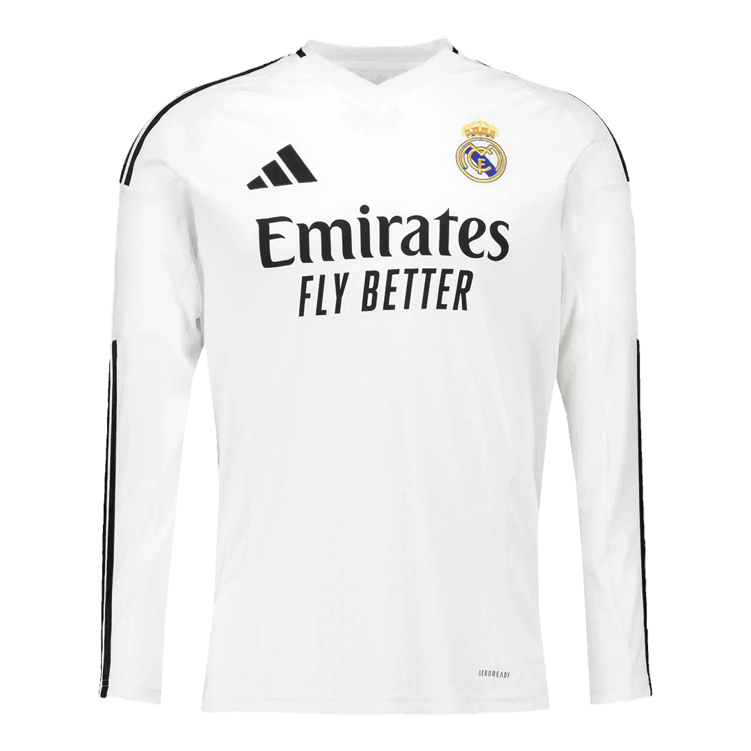 Real Madrid Home Long Sleeve Football Shirt 2024/25
