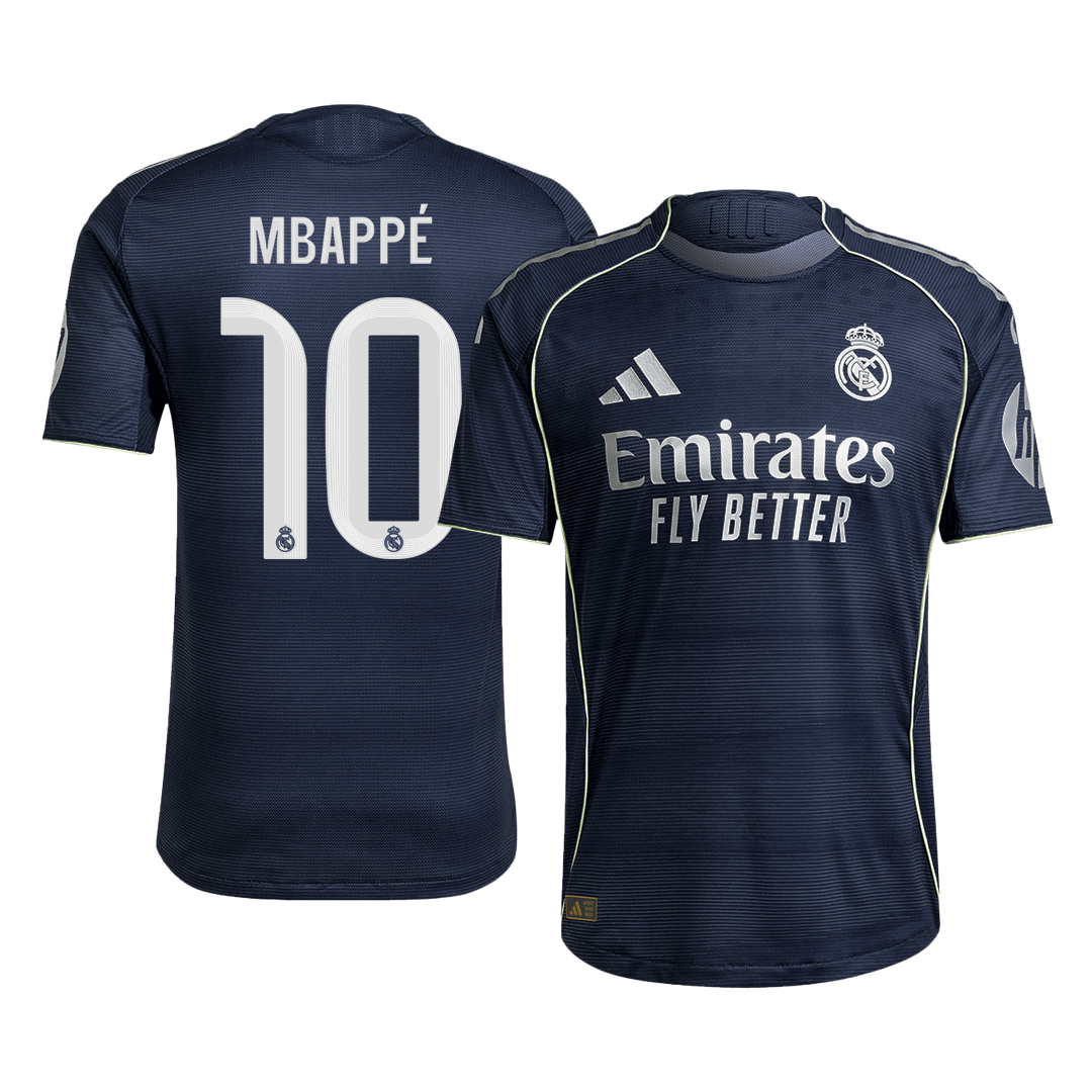 Authentic MBAPPÉ #10 Soccer Jersey Real Madrid Away Shirt 2025/26