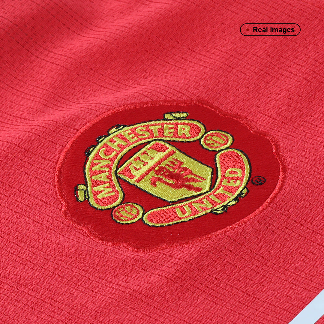 SCHOLES #18 Manchester United Retro Jersey Home Soccer Shirt 2007/08