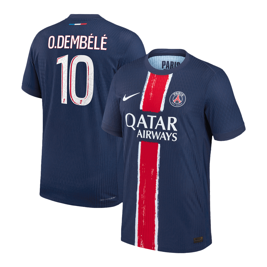 PSG Authentic O.DEMBÉLÉ #10 Soccer Jersey PSG Home Shirt 2024/25
