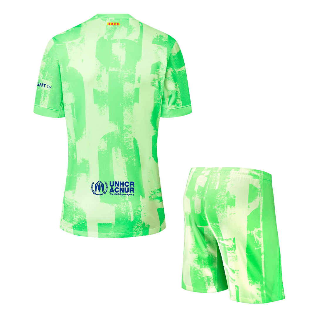 Barcelona Third Away Soccer Jersey Kit(Shirt+Shorts) 2024/25 - UCL (Spotify Logo Without Text)