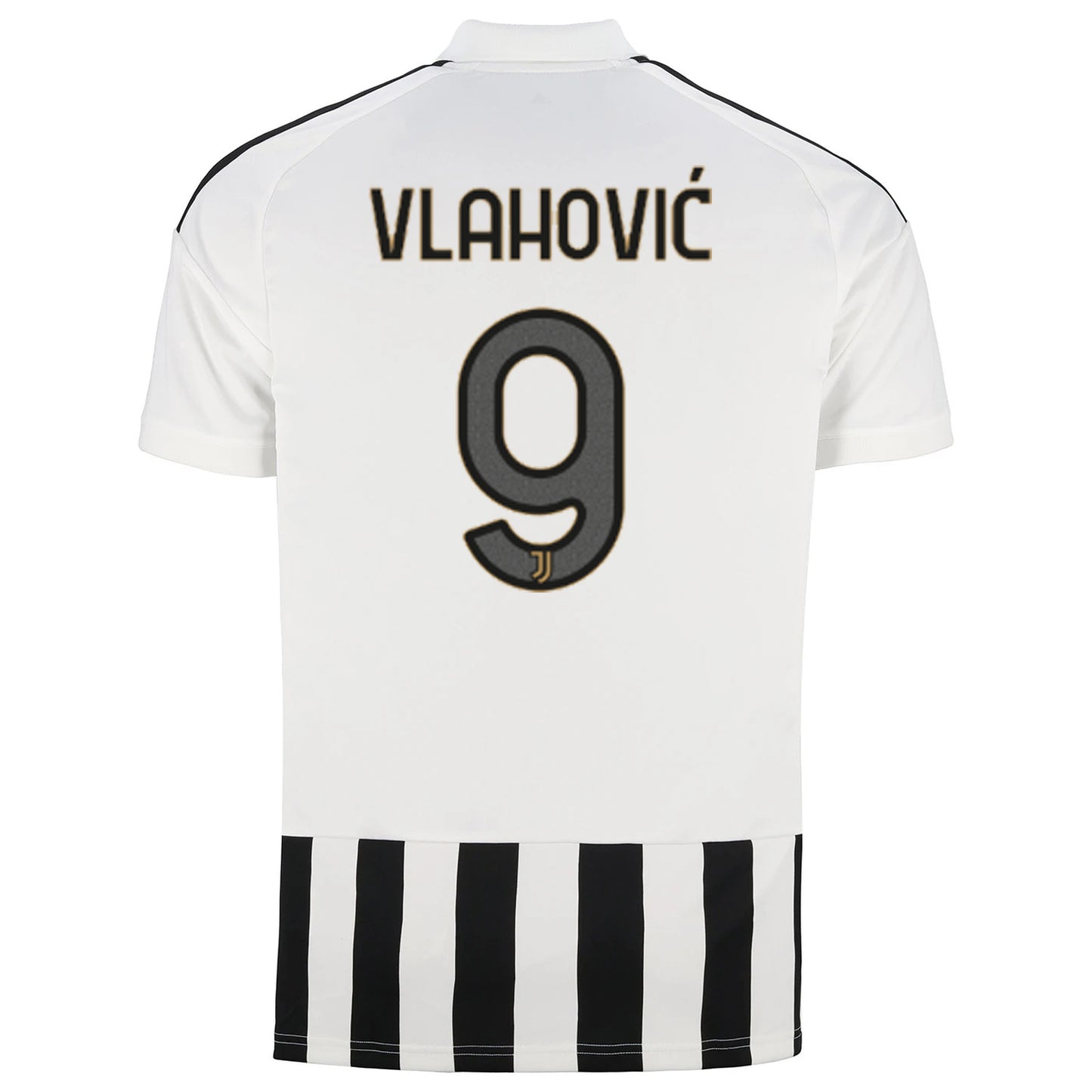 back view of Juventus 2026/27 home stadium jersey with VLAHOVIĆ #9 custom print