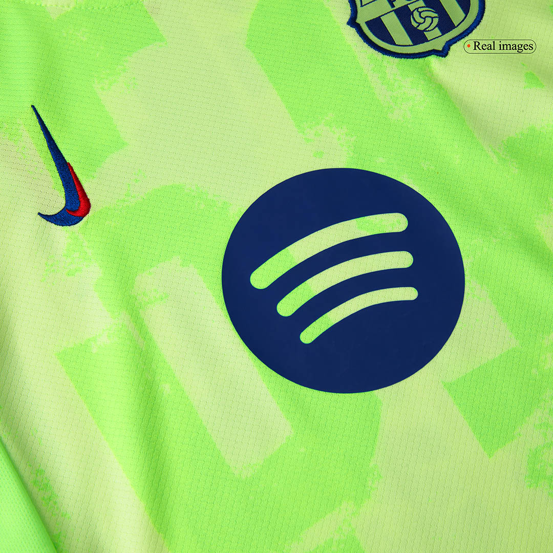 Kid's Barcelona Third Away Soccer Jersey Kit(Shirt+Shorts) 2024/25 - UCL (Spotify Logo Without Text)
