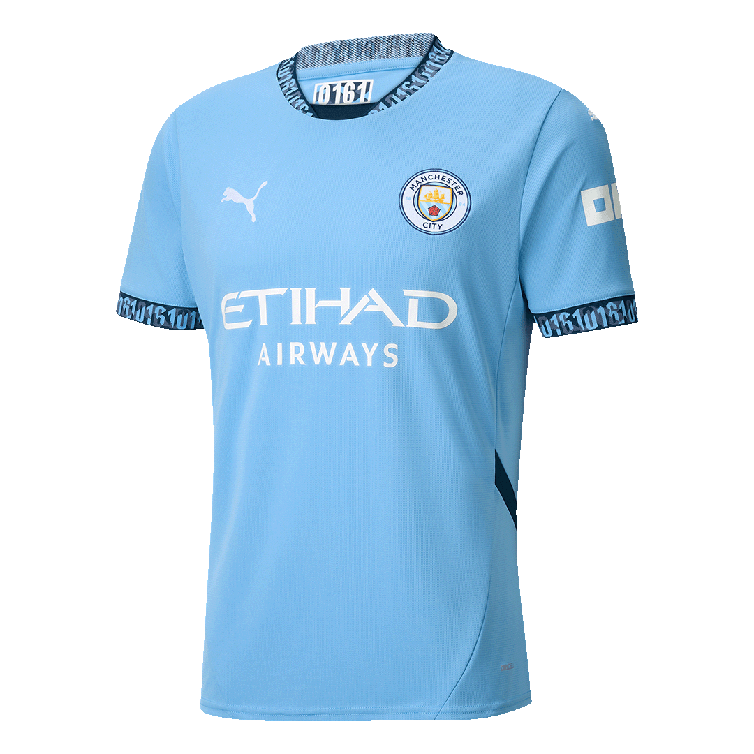 DE BRUYNE #17 Manchester City Home Soccer Jersey 2024/25 - UCL