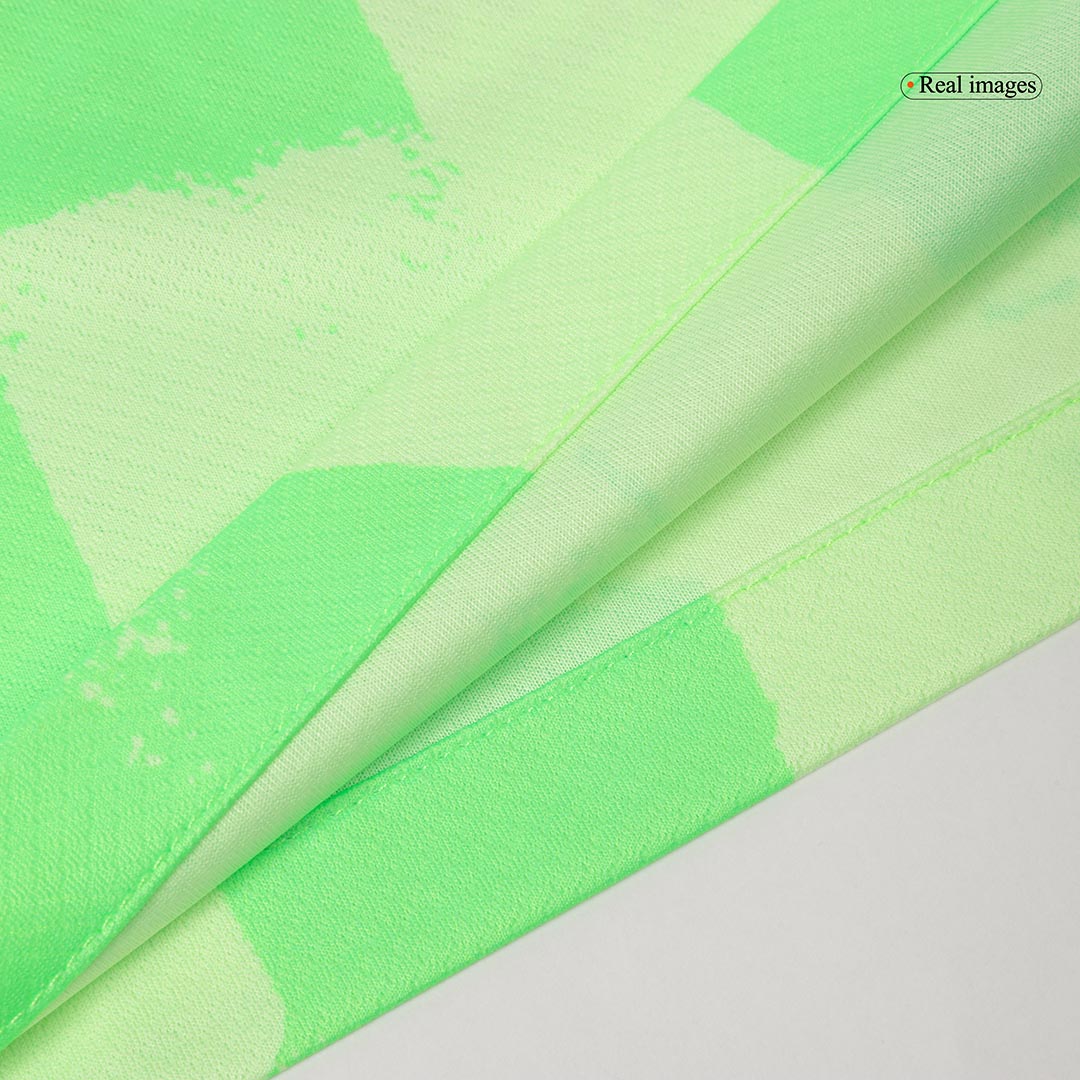 Barcelona Third Away Soccer Jersey 2024/25 Green - UCL (Spotify Logo Without Text)