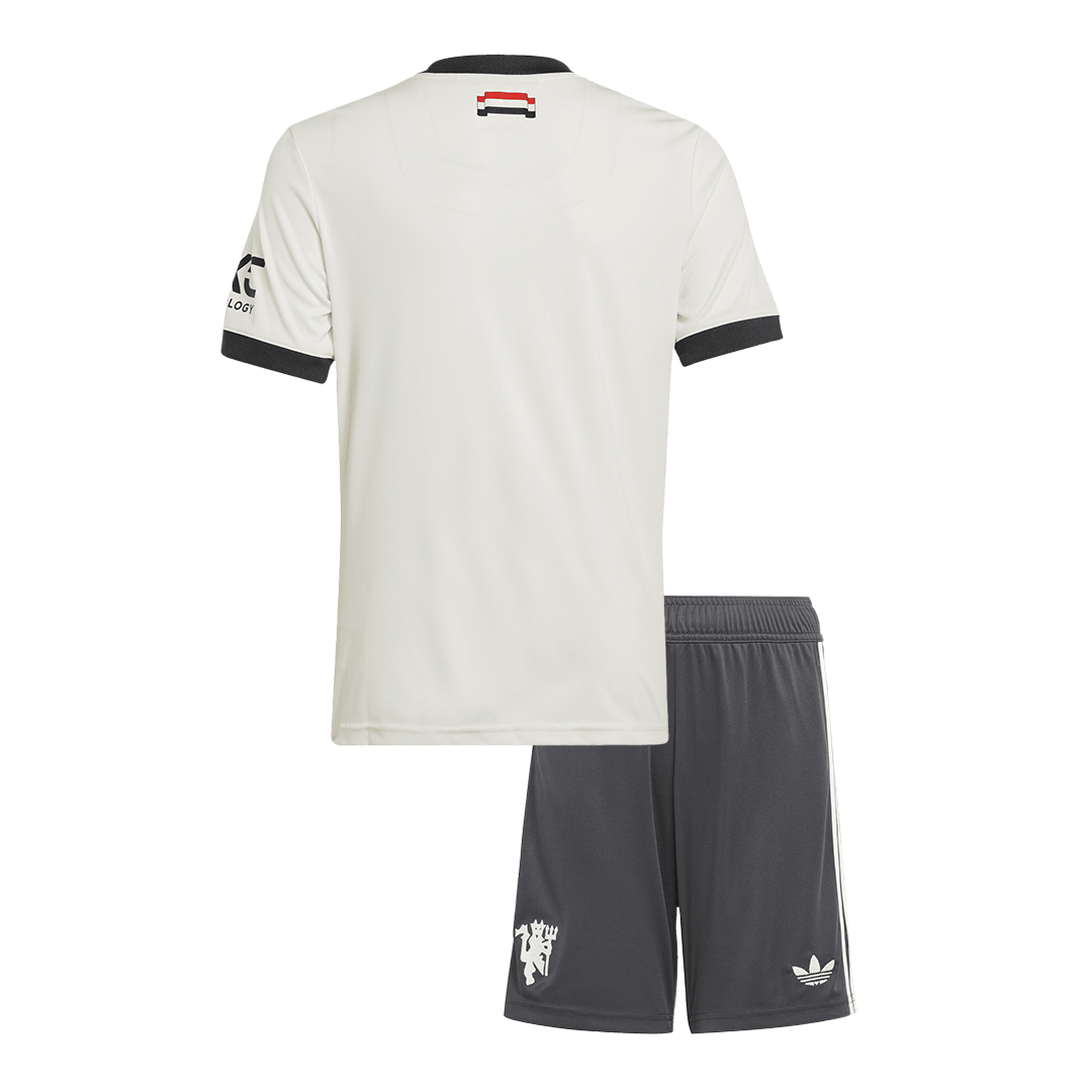 Gift-Kid's Manchester United Third Away Soccer Jersey Kit (Shirt+Shorts) 2024/25