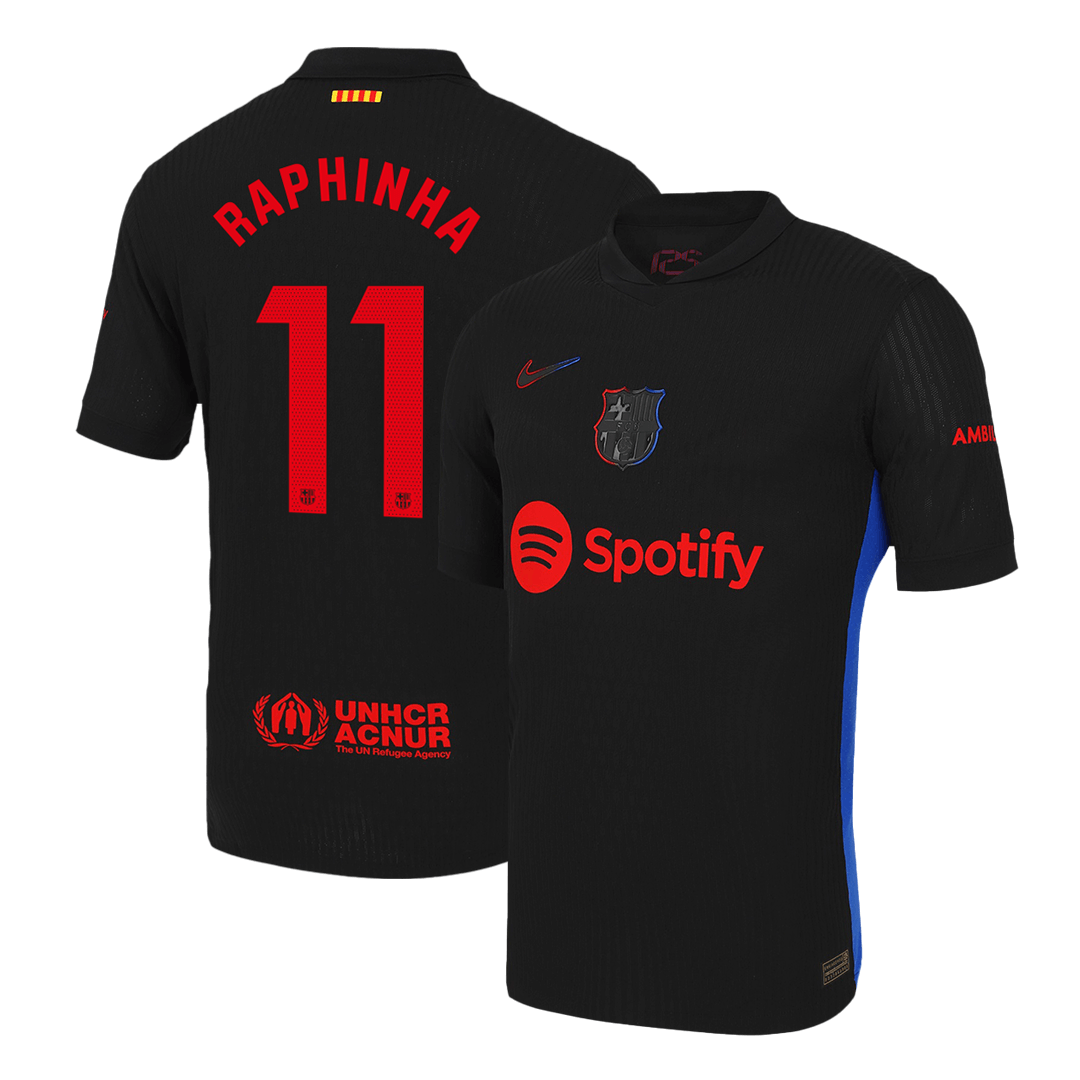 Authentic RAPHINHA #11 Barcelona Soccer Jersey Away Shirt 2024/25