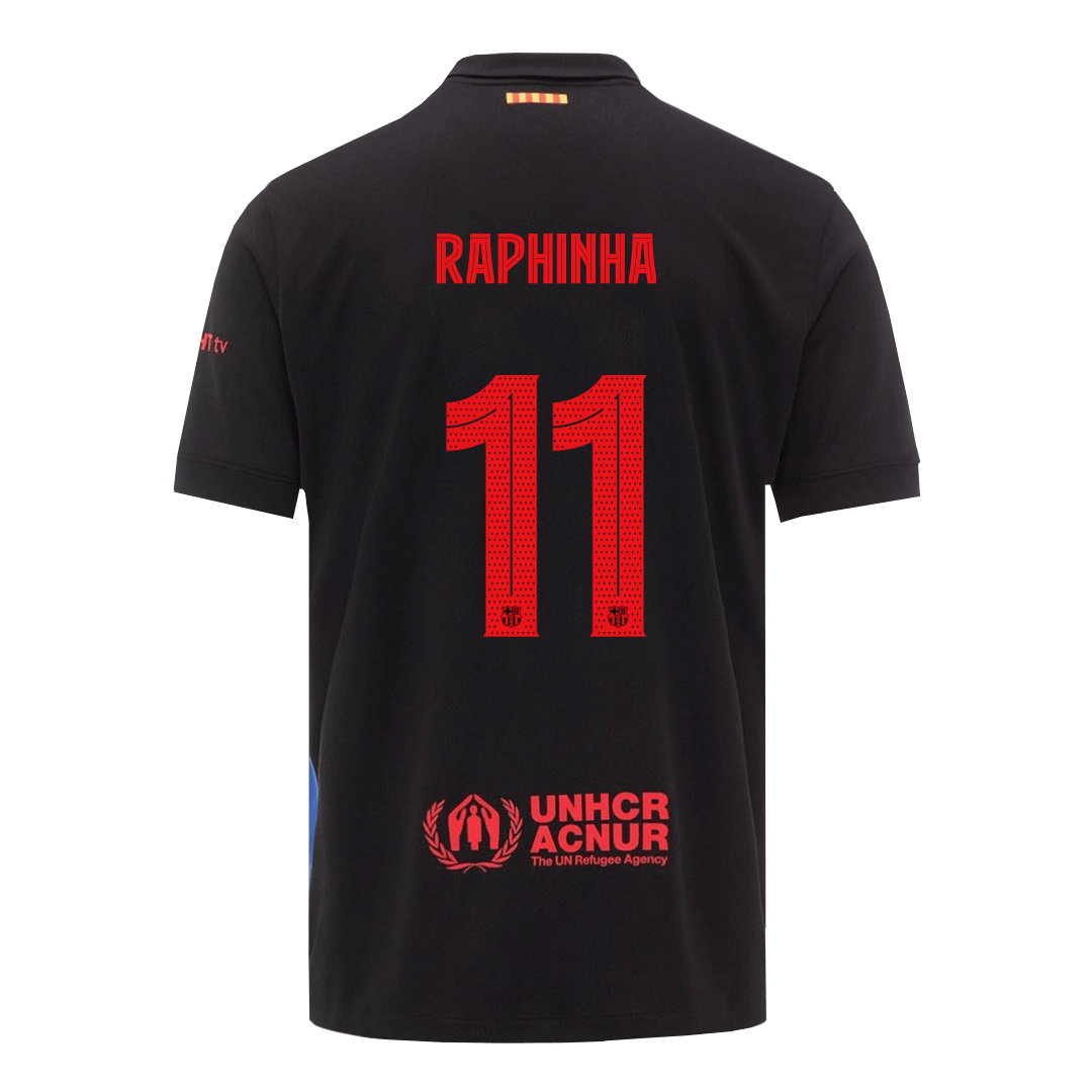 RAPHINHA #11 Barcelona Soccer Jersey Away Shirt 2024/25 - UCL