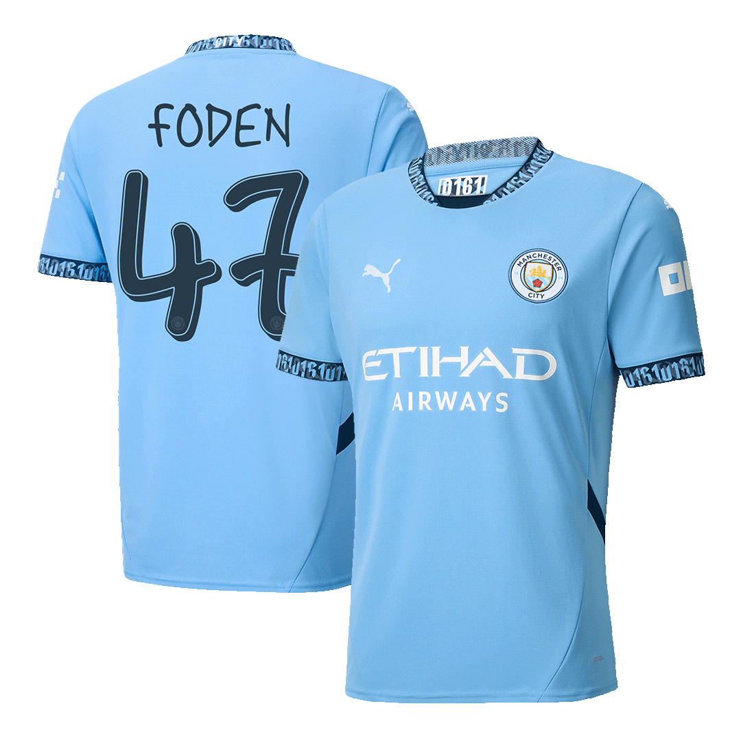 FODEN #47 Manchester City Home Soccer Jersey 2024/25 - UCL