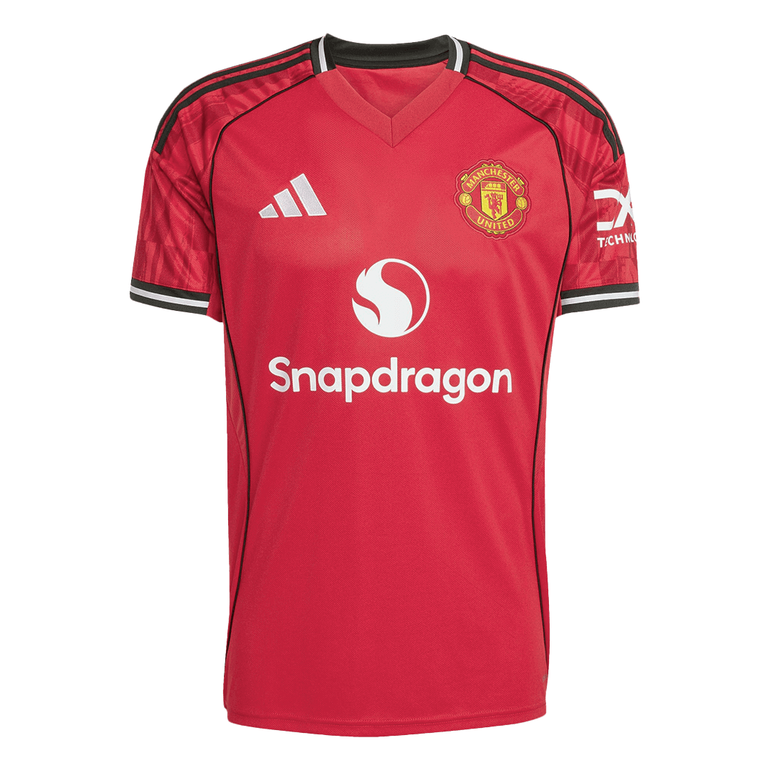 B.FERNANDES #8 Manchester United Home Soccer Jersey 2025/26