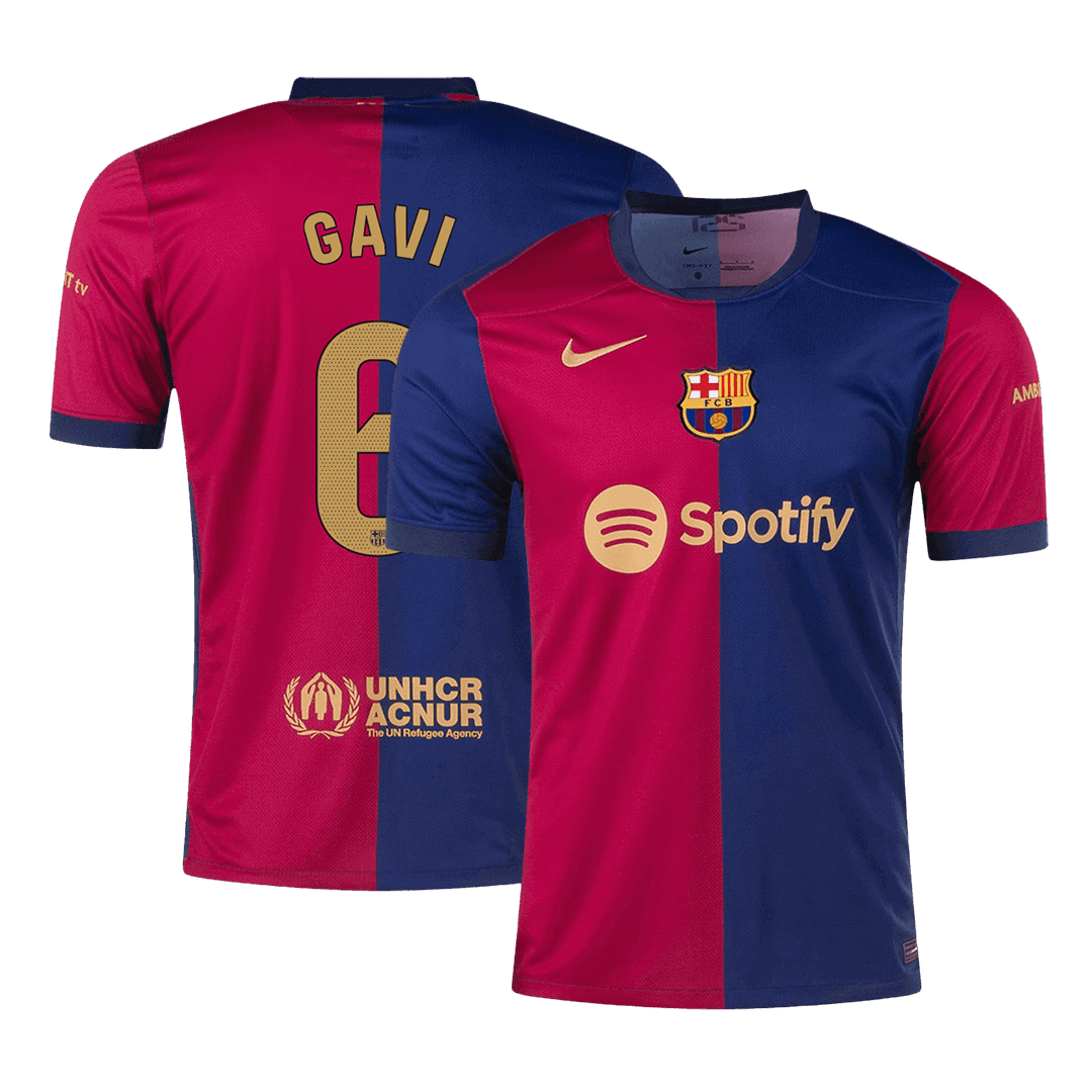 GAVI #6 Barcelona Home Soccer Jersey 2024/25
