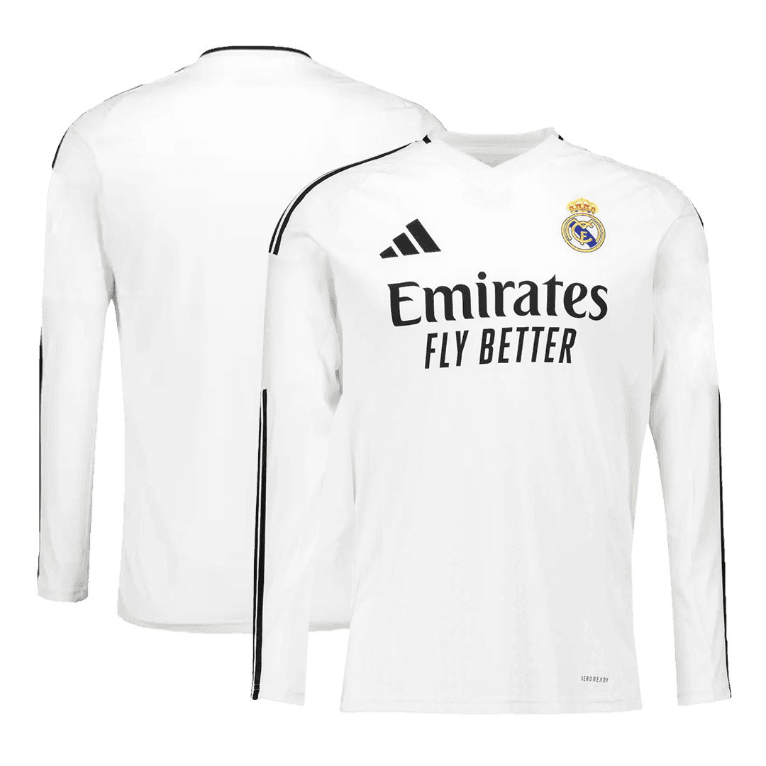 Real Madrid Home Long Sleeve Football Shirt 2024/25