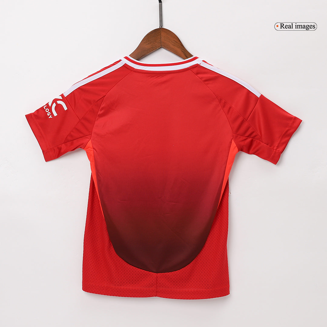 Gift-Kid's Manchester United Home Soccer Jersey (Shirt+Shorts) 2024/25