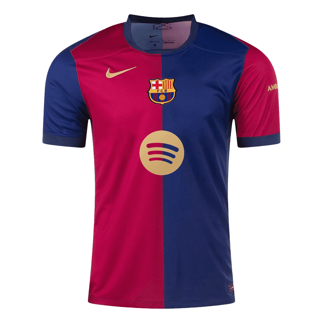 RAPHINHA #11 Barcelona Jersey Custom Soccer Jersey Home 2024/25 -UCL (Spotify Logo Without Text)