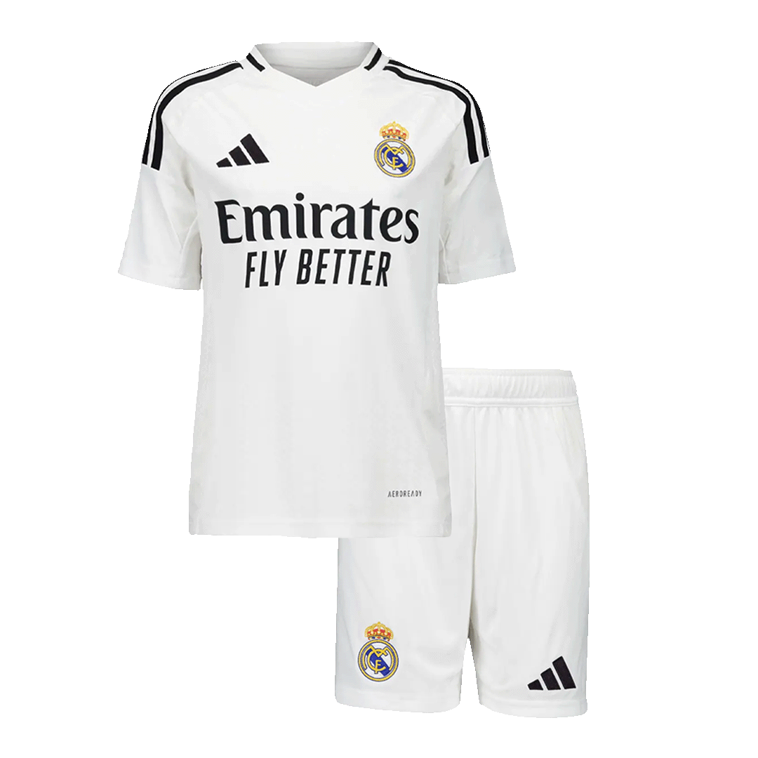 Gift-Kid's Real Madrid Home Soccer Jersey Kit (Shirt+Shorts) 2024/25