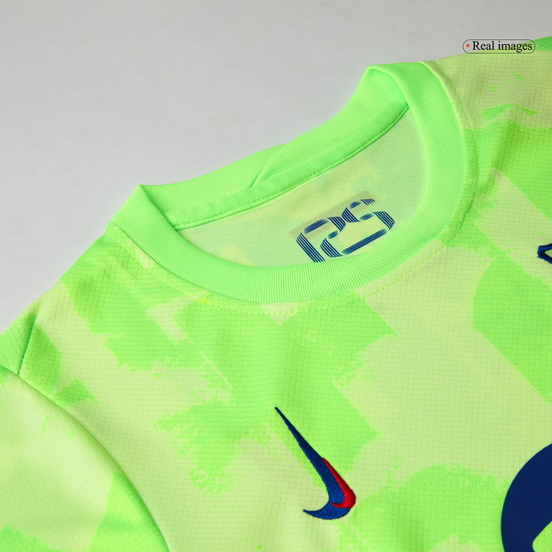 Kid's Barcelona Third Away Soccer Jersey Kit(Shirt+Shorts) 2024/25 - UCL (Spotify Logo Without Text)