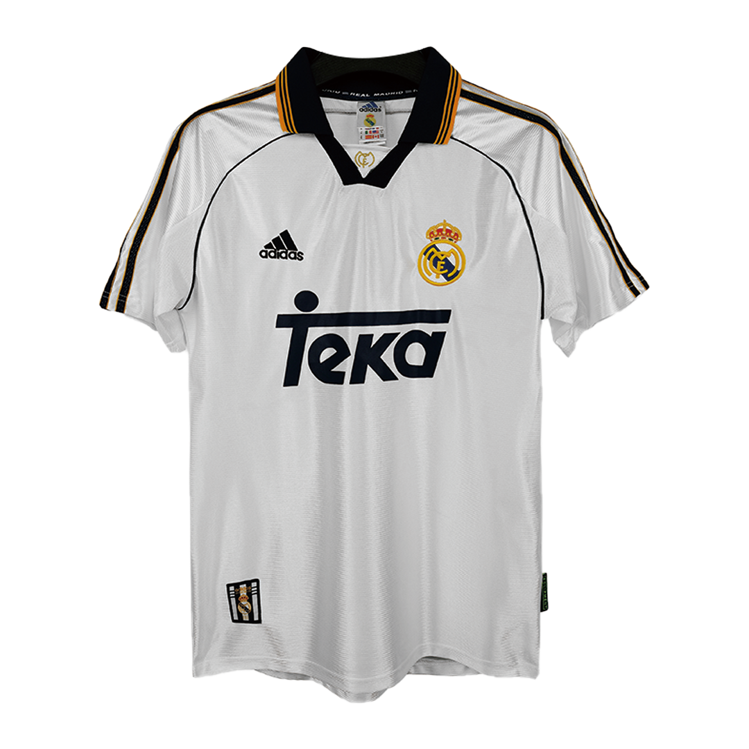 Retro Jersey RAUL #7 Real Madrid Retro Jersey Home Soccer Shirt 1998/00