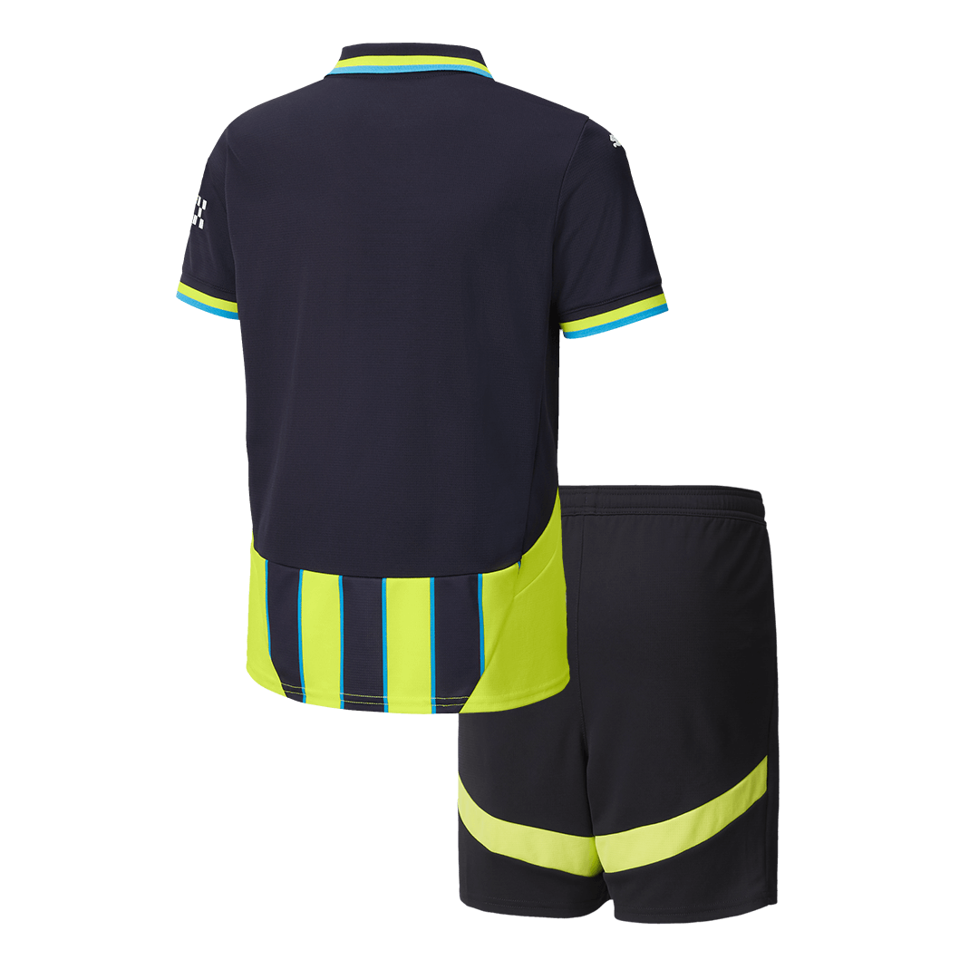 Gift-Kid's Manchester City Away Soccer Jersey Kit(Shirt+Shorts) 2024/25