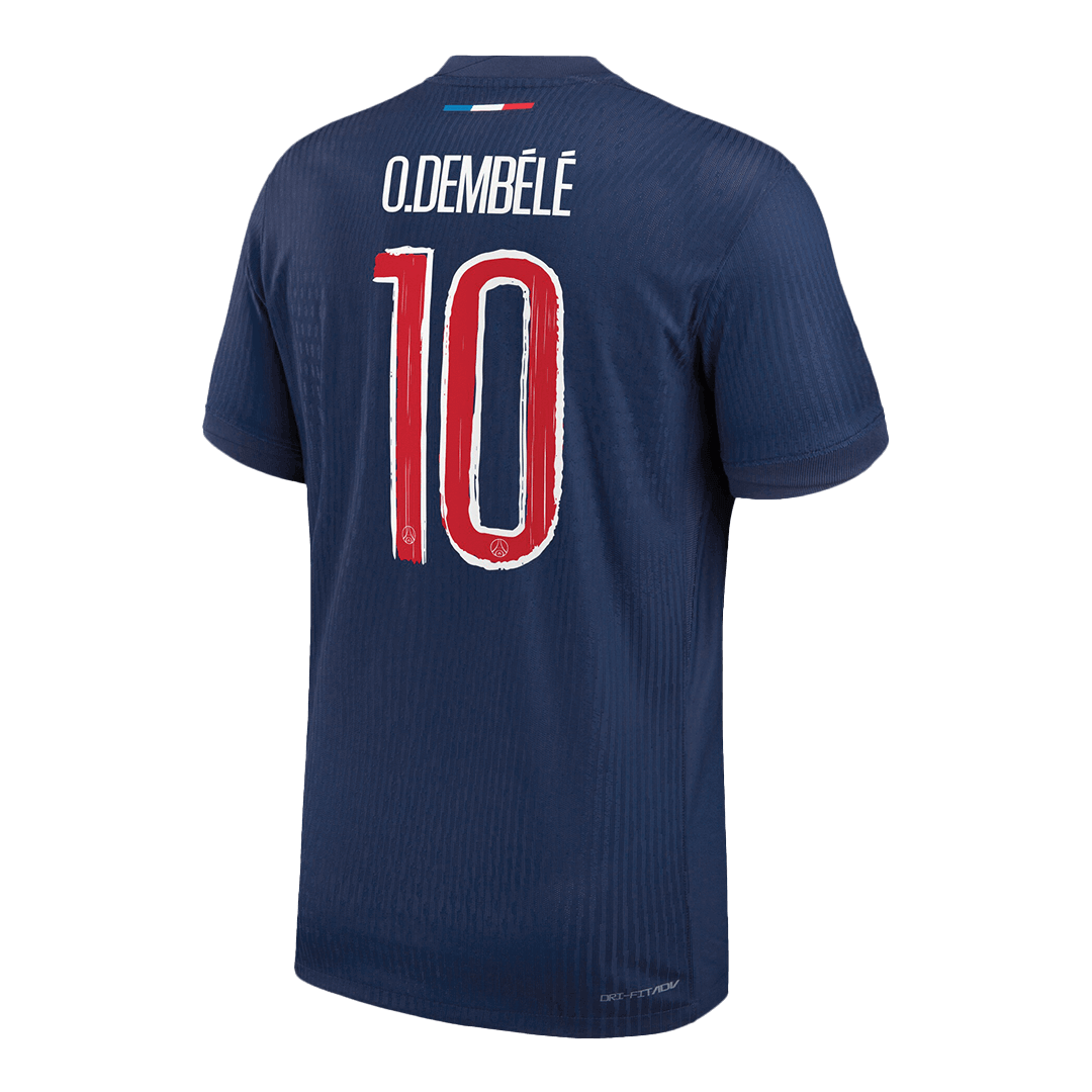 PSG Authentic O.DEMBÉLÉ #10 Soccer Jersey PSG Home Shirt 2024/25 - UCL