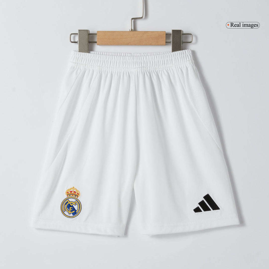 Gift-Kid's Real Madrid Home Soccer Jersey Kit (Shirt+Shorts) 2024/25