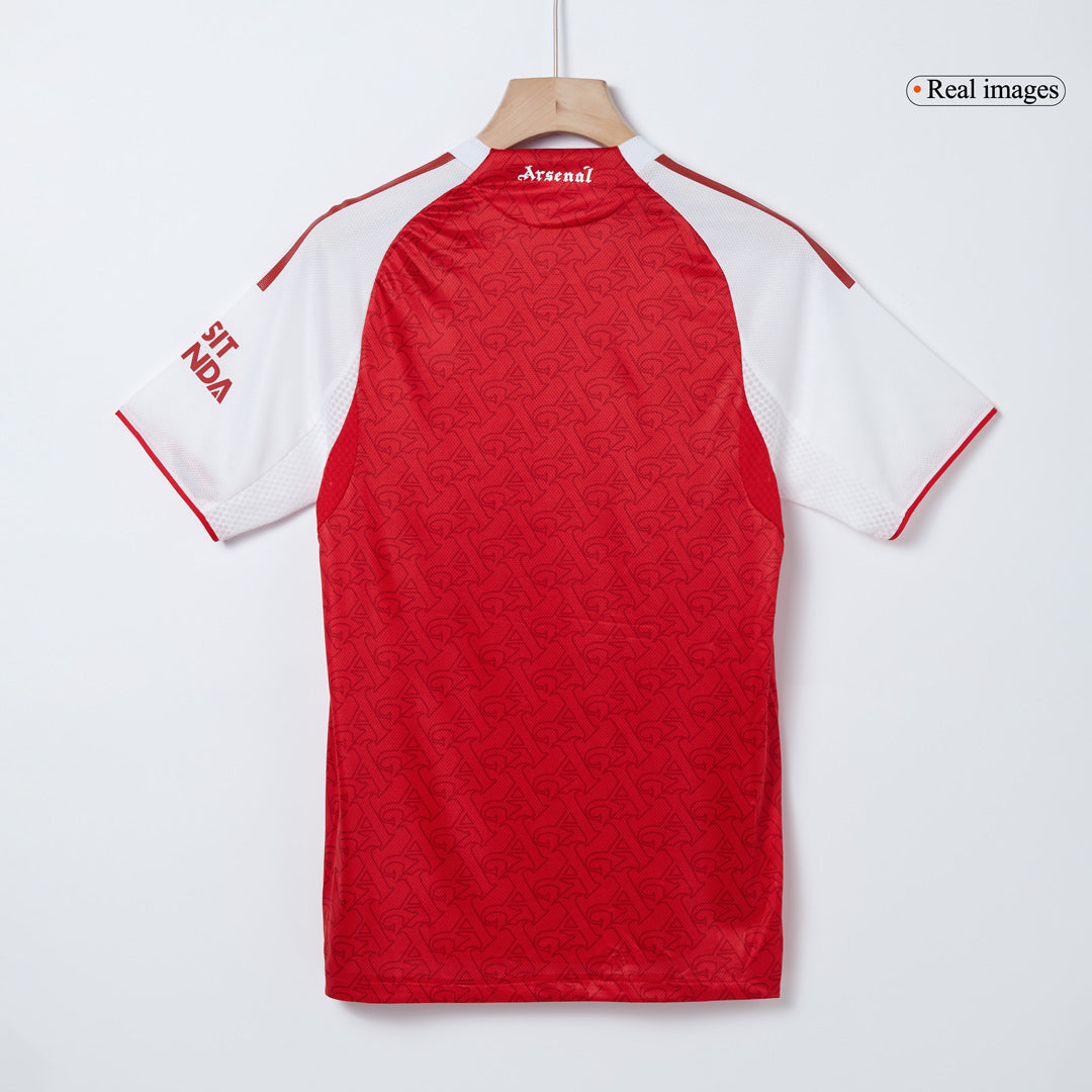SALIBA #2 Arsenal Home Authentic Soccer Jersey 2025/26