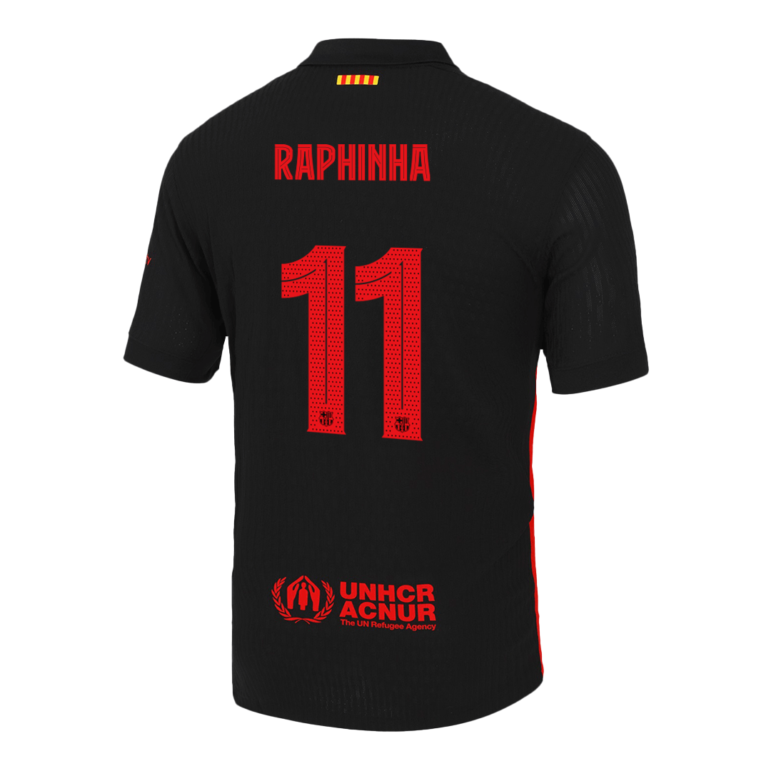 Authentic RAPHINHA #11 Barcelona Soccer Jersey Away Shirt 2024/25 - UCL