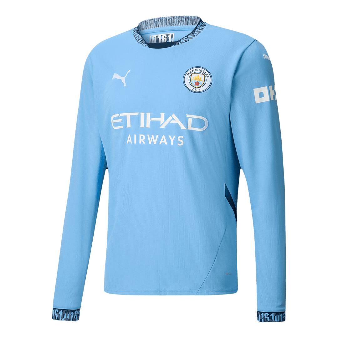 Manchester City Home Long Sleeve Football Shirt 2024/25