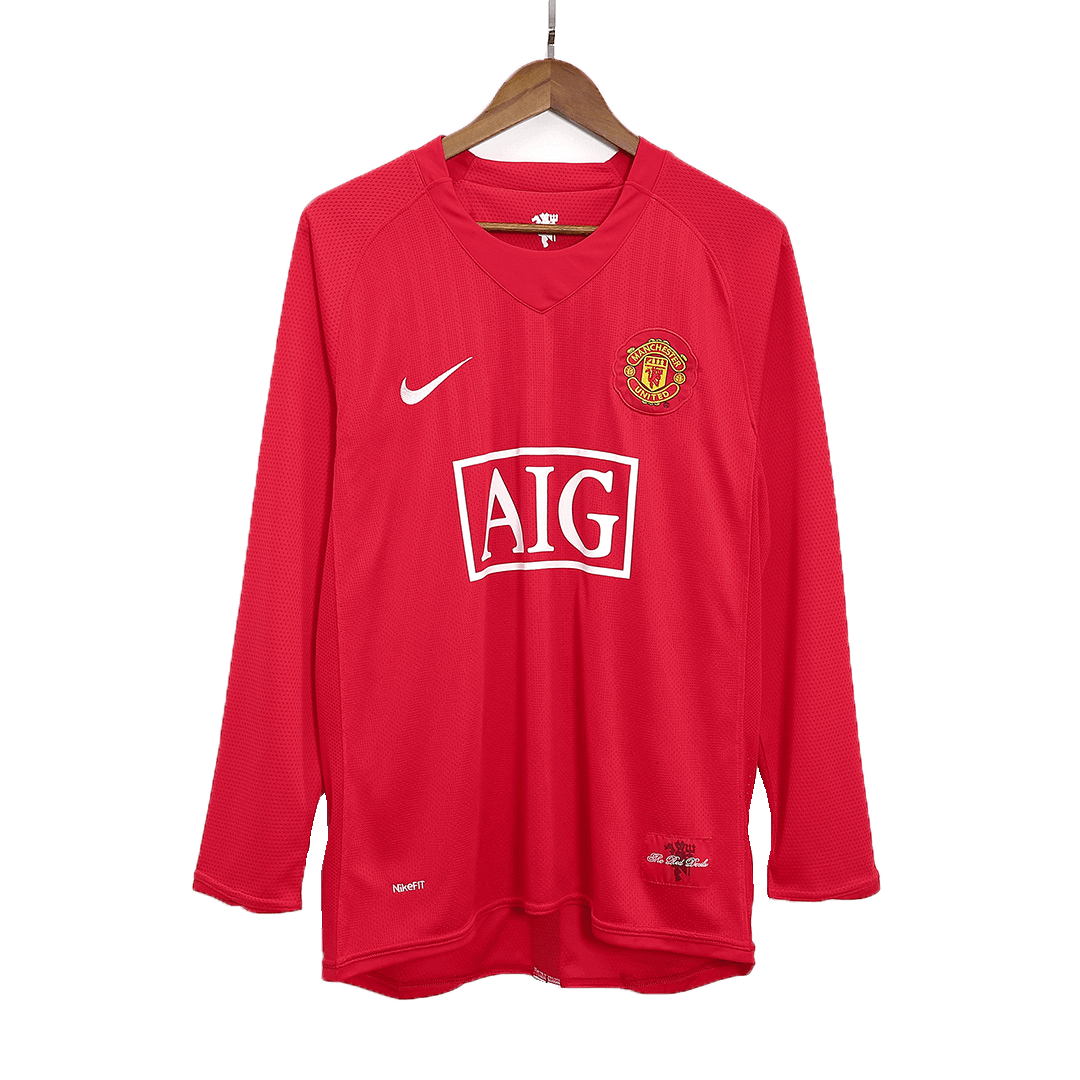 Retro Jersey ROONEY #10 Manchester United Retro Jersey Home Soccer Shirt 2007/08