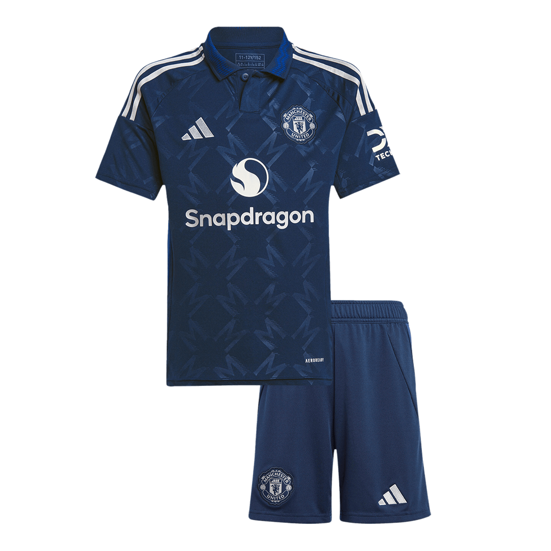 Gift-Kid's Manchester United Away Soccer Jersey Kit (Shirt+Shorts) 2024/25