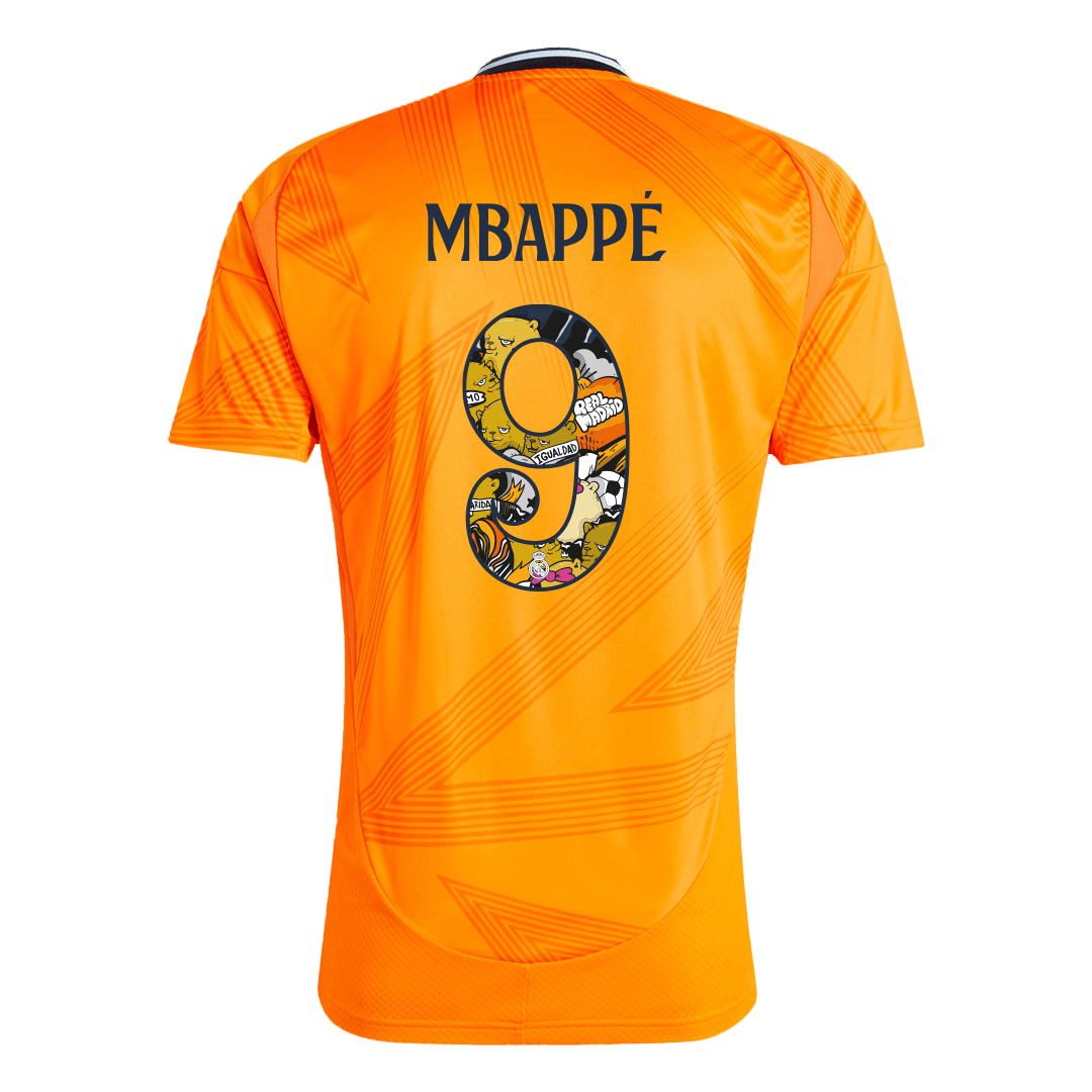 Mbappe #9 Real Madrid Away Soccer Jersey 2024/25 - Bear Champ Font