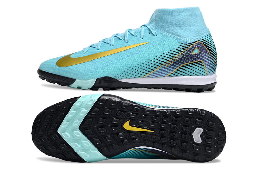 Nike Air Zoom Mercurial Superfly 10 Elite TF Football Soccer Cleats Boots - Ultimate Speed & Precision BLU
