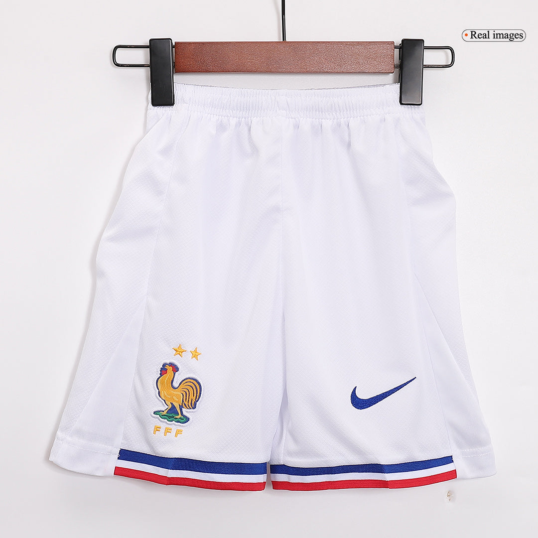 Kid's France Home Soccer Jersey Kit(Jersey+Shorts) Euro 2024