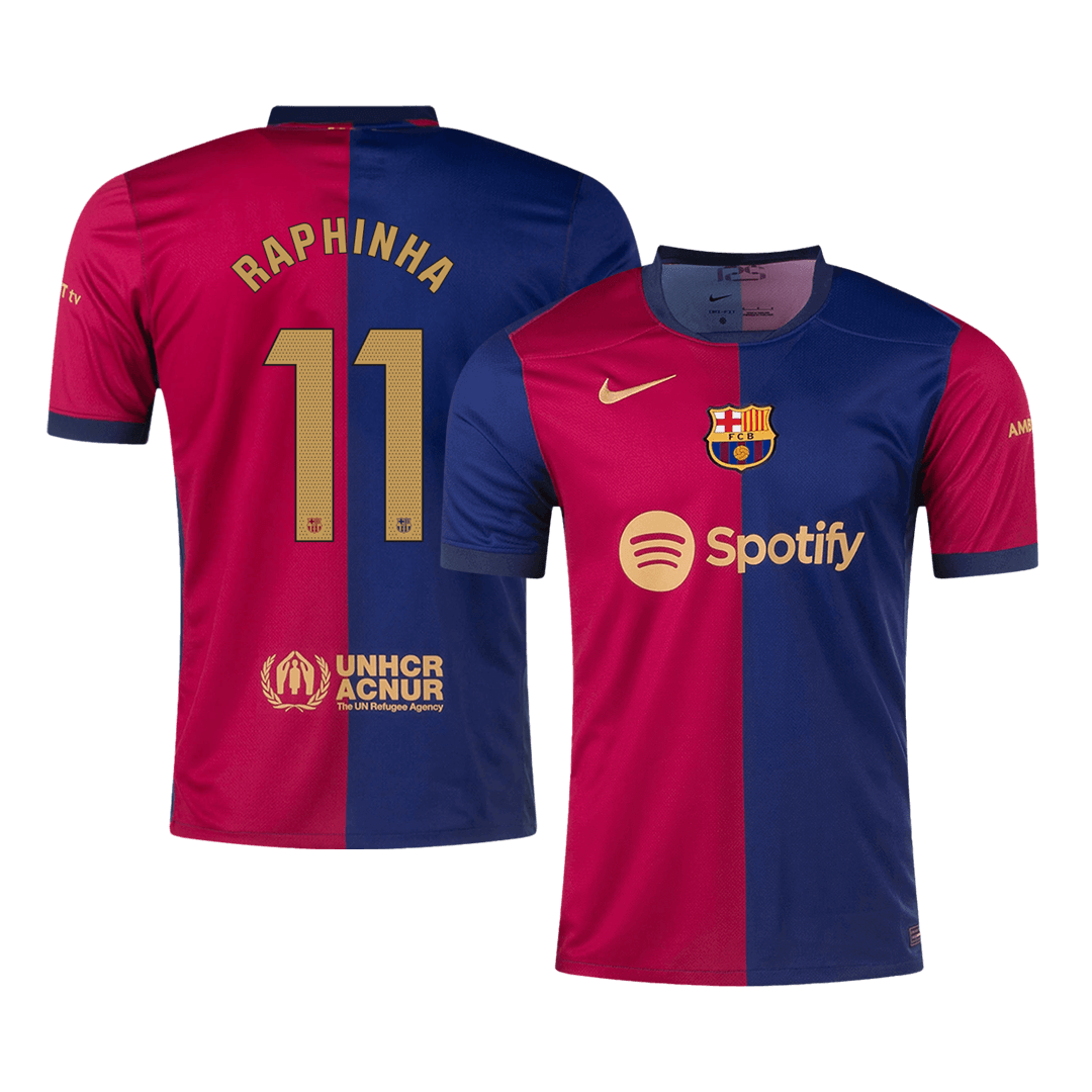 Barcelona Jersey RAPHINHA #11 Soccer Jersey Home 2024/25