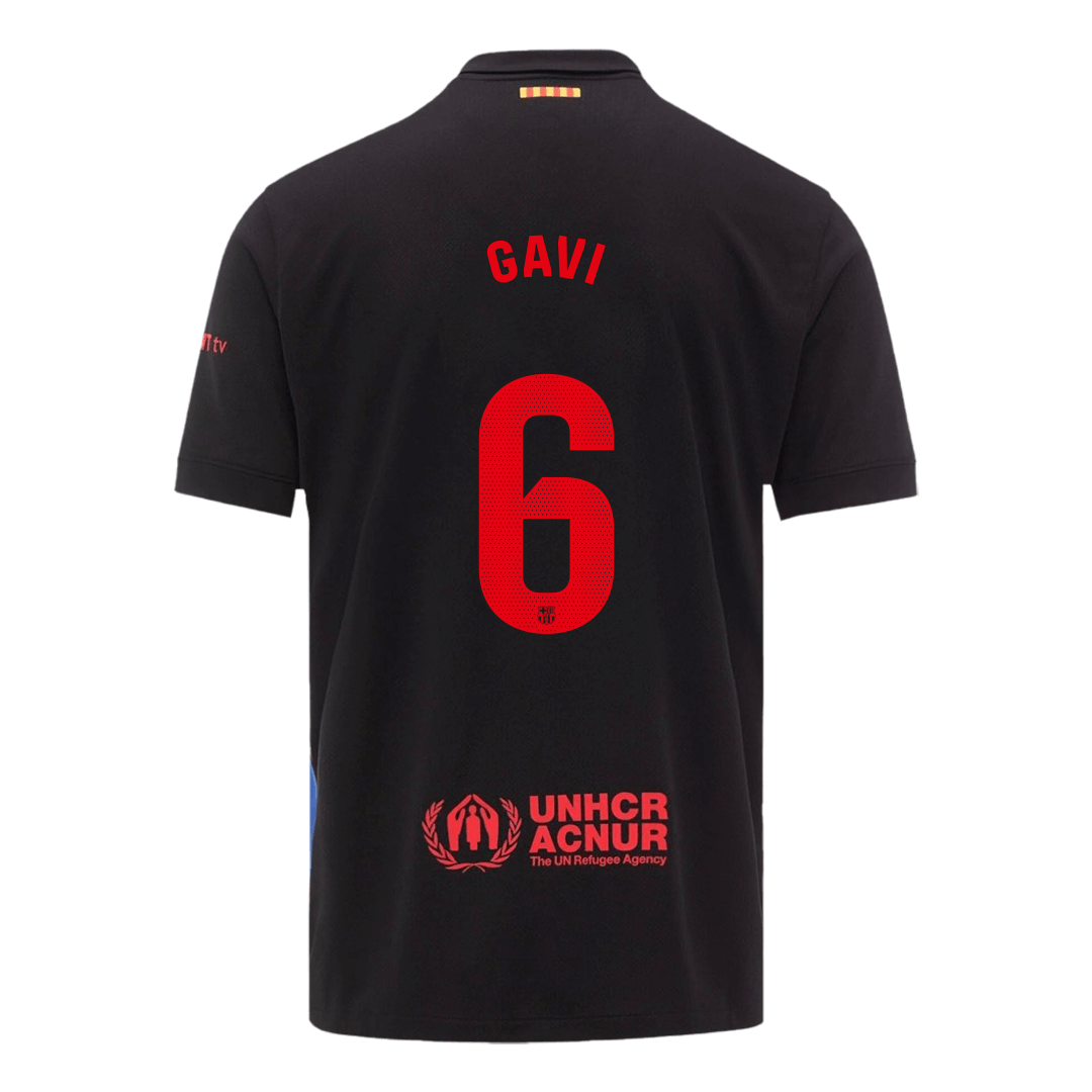 GAVI #6 Barcelona Away Soccer Jersey 2024/25 - Spotify Logo Without Text