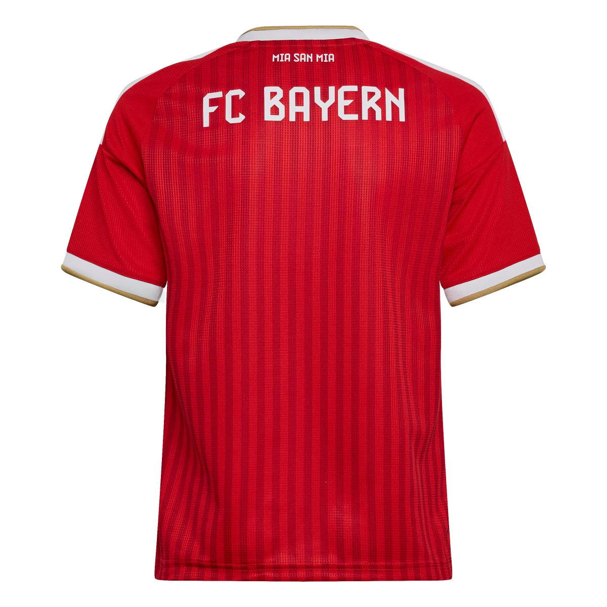 Back view of youth Bayern Munich 2026-2027 home red replica football shirt by Final Third Kit