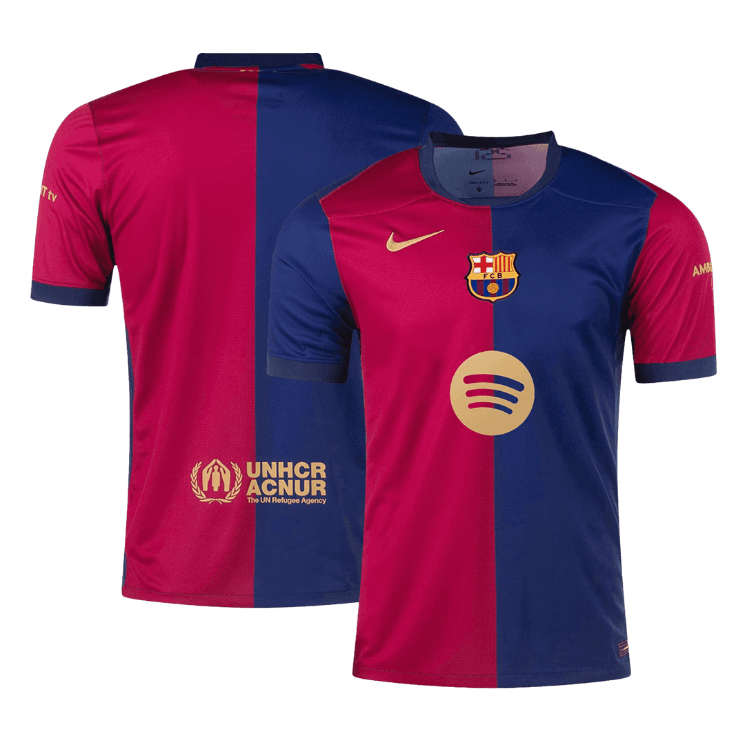 Gift-Barcelona Home Soccer Jersey 2024/25 - Spotify Logo Without Text