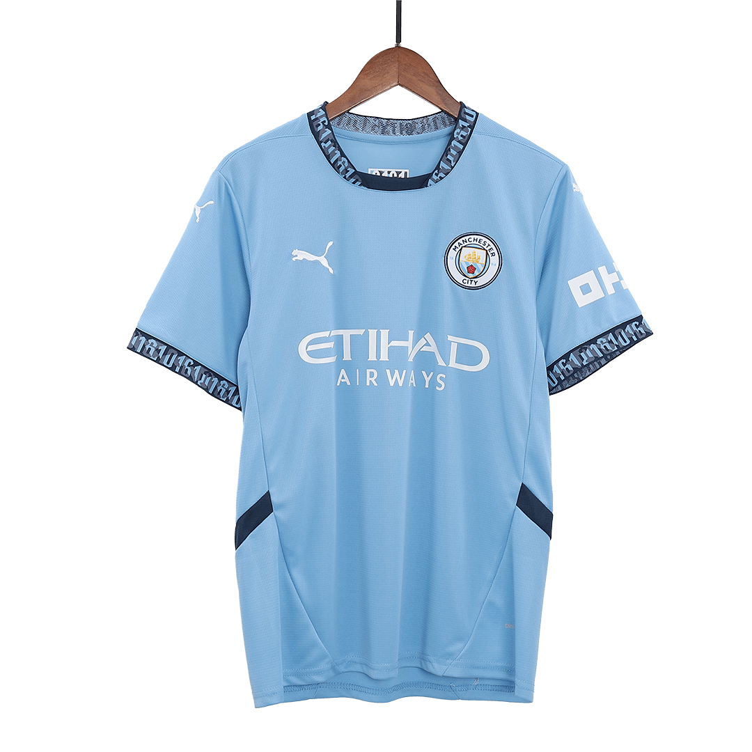 DE BRUYNE #17 Manchester City Home Soccer Jersey 2024/25 - UCL