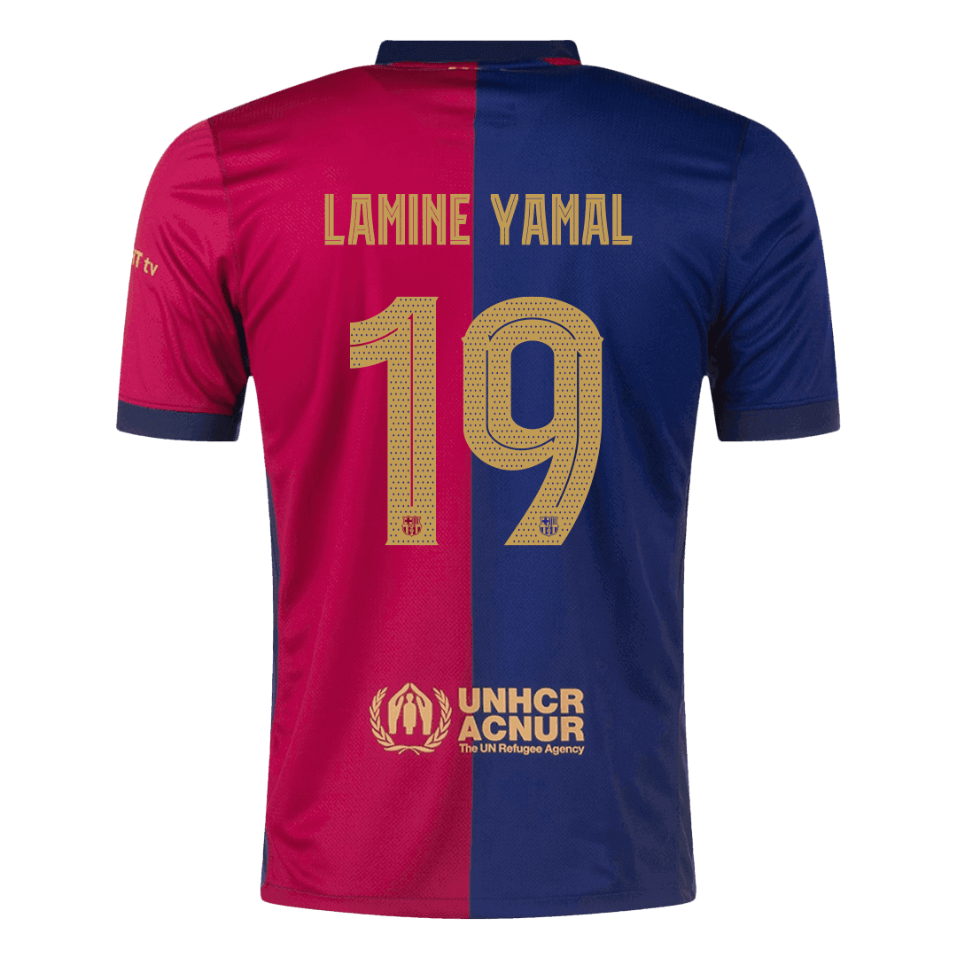 LAMINE YAMAL #19 Barcelona Home Soccer Jersey 2024/25 - UCL