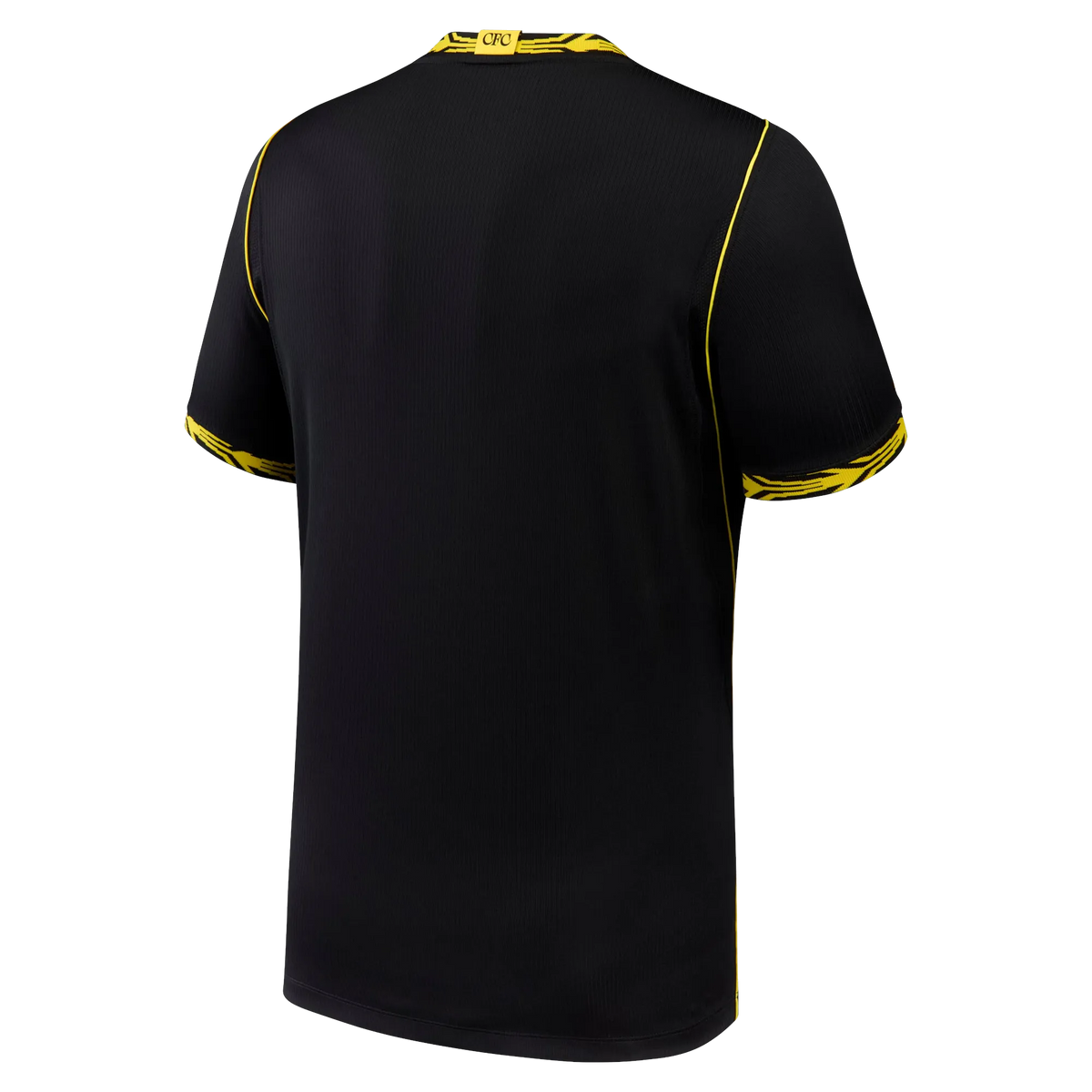 Back view of men's Chelsea 2026-2027 away black football shirt by Final Third Kit