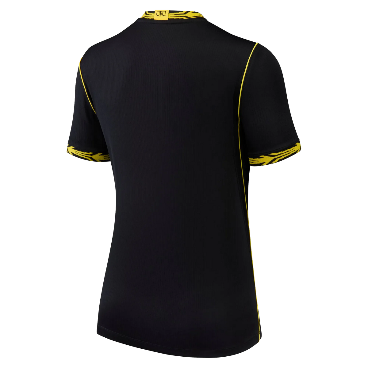 Back view of women's Chelsea 2026-2027 away black football shirt by Final Third Kit