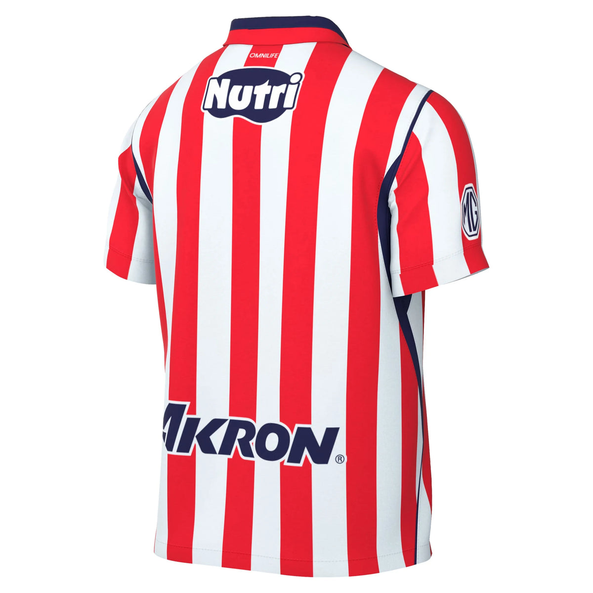 Back view of Chivas 2026-2027 home white and red stadium replica football shirt by Final Third Kit