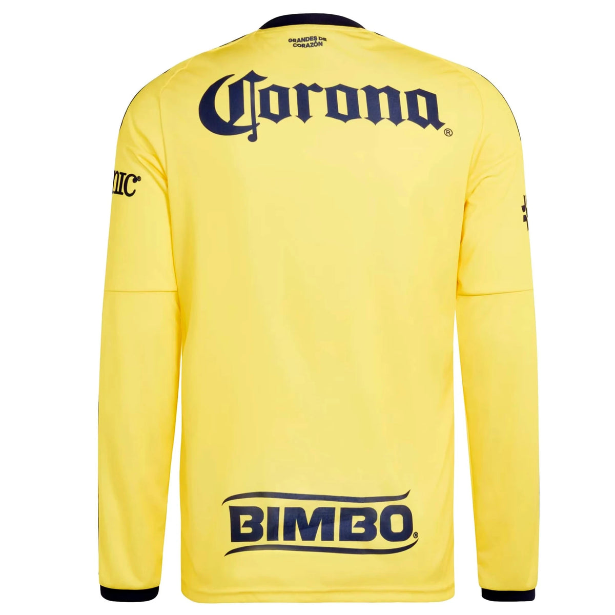 Back view of Club America 2026-2027 home yellow replica long sleeve football shirt by Final Third Kit