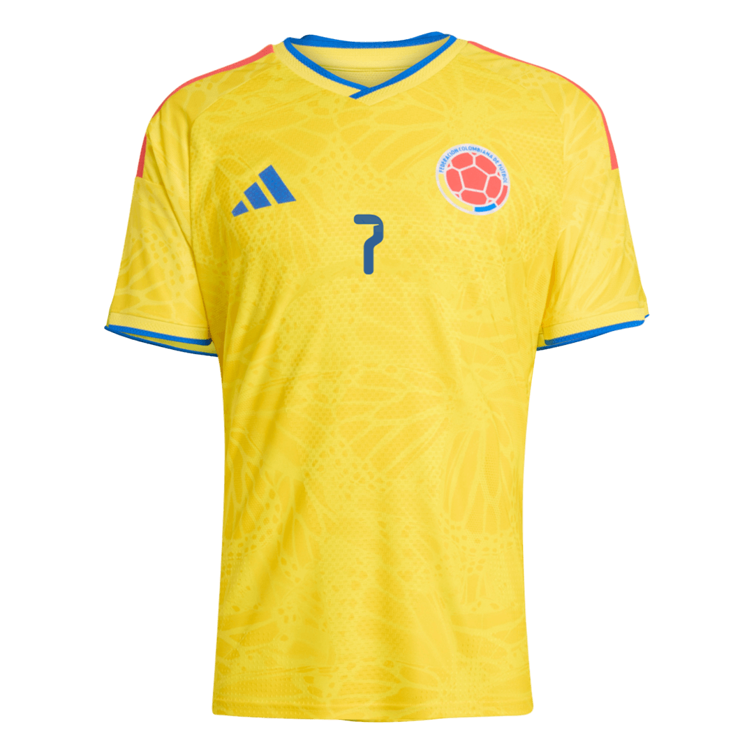 Colombia 2026 World Cup Home Stadium Replica Jersey Luis Díaz #7 front view