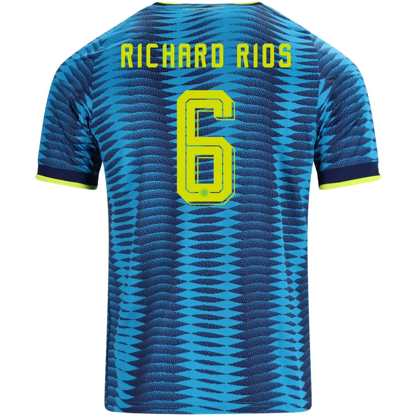 Colombia 2026 World Cup Away Stadium Replica Jersey With Richard Ríos #6 Printing Back View